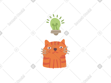 猫突然灵光一现 PNG, SVG