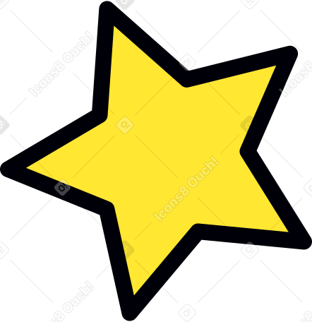 yellow five pointed star Illustration in PNG, SVG