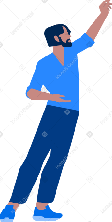man holding somth Illustration in PNG, SVG