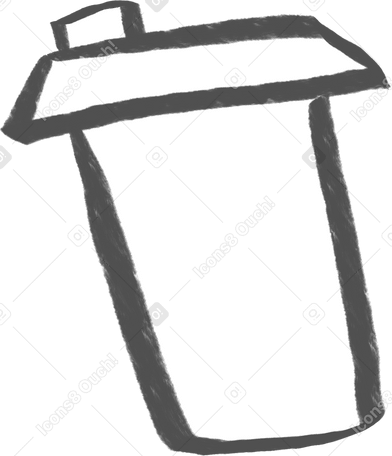 gray plastic coffee cup Illustration in PNG, SVG
