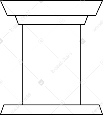 white stand Illustration in PNG, SVG
