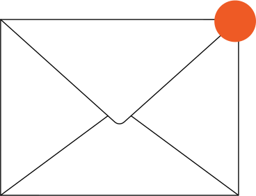 带有通知的信封 PNG, SVG