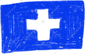 blue doctor hat with cross Illustration in PNG, SVG