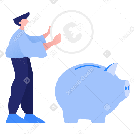 Savings Illustration in PNG, SVG