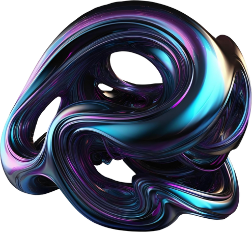 metallic abstract fluid shape PNG, SVG