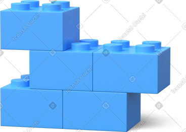 Blue lego brick wall PNG, SVG