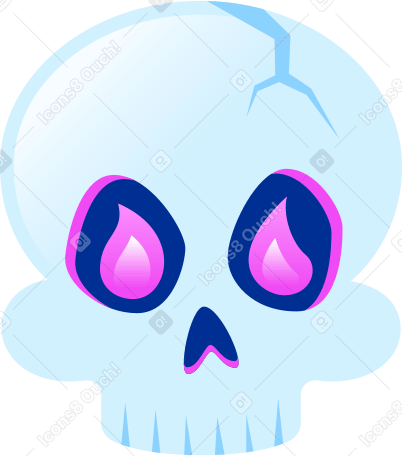 skull Illustration in PNG, SVG