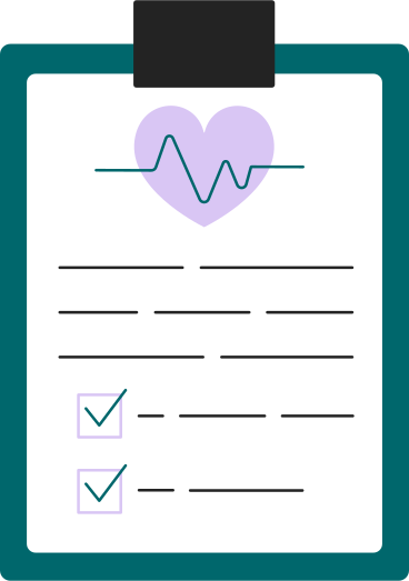 clipboard with medical form animated illustration in GIF, Lottie (JSON), AE