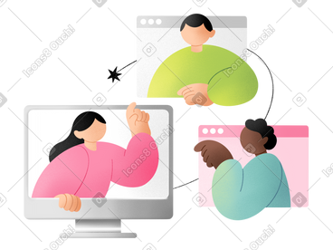 Online video conference PNG, SVG