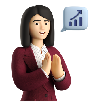 Businesswoman happy about profit growth PNG, SVG