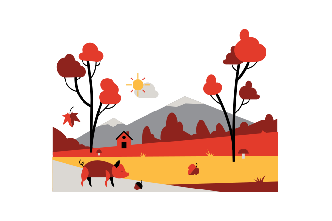 Autumn Illustration in PNG, SVG
