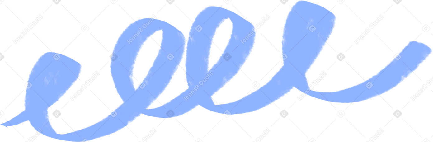 light blue squiggle Illustration in PNG, SVG