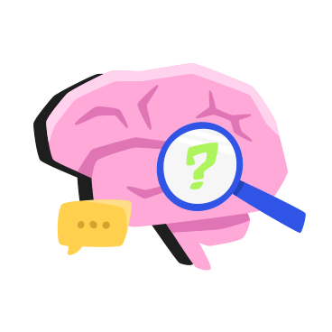 Searching for mental problems in the brain PNG, SVG