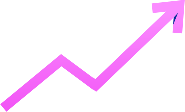 pink arrow up chart PNG, SVG