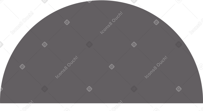 semicircle grey Illustration in PNG, SVG