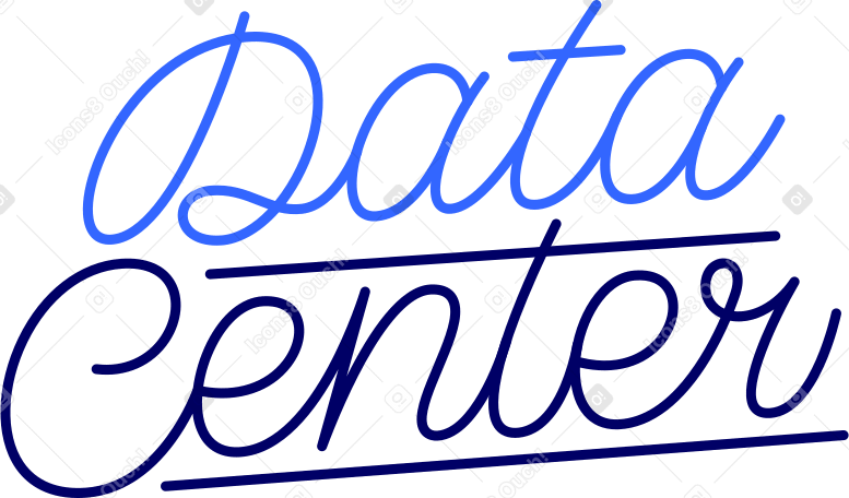 lettering data center PNG、SVG
