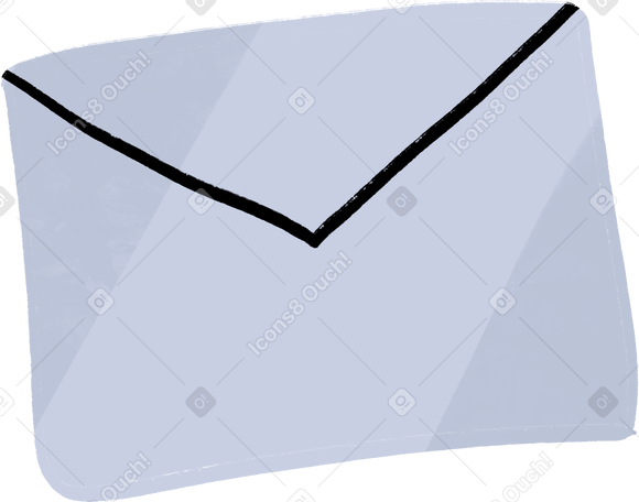 gray letter envelope Illustration in PNG, SVG