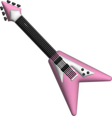 pink guitar PNG, SVG