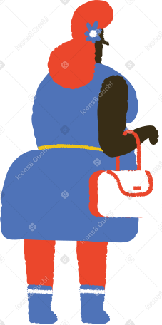 woman with handbag Illustration in PNG, SVG
