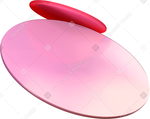 3D duo of disks in pink tones PNG, SVG