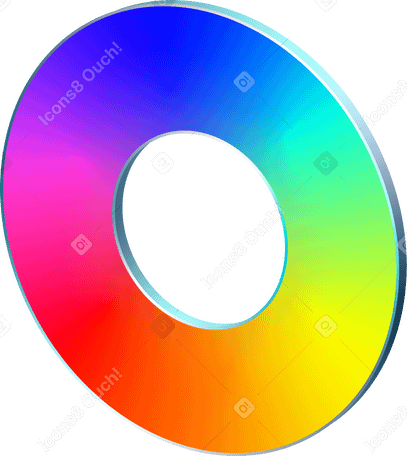 Объемная графическая круглая палитра в PNG, SVG