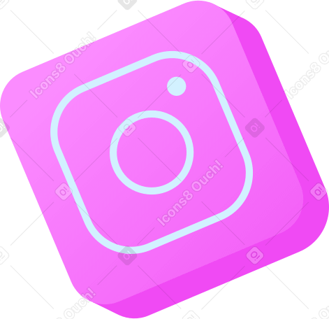 Illustration instagram pink button aux formats PNG, SVG