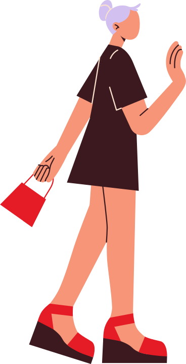 woman in a brown dress PNG, SVG