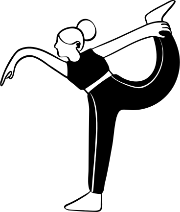 Femme debout dans une pose de yoga PNG, SVG