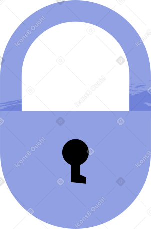 closed padlock with keyhole Illustration in PNG, SVG