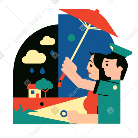 Rainy weather Illustration in PNG, SVG