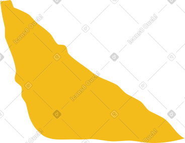 Yellow scalene triangle PNG, SVG