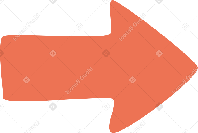 orange arrow shape Illustration in PNG, SVG