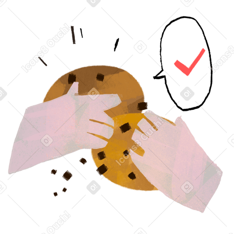 Accept cookies Illustration in PNG, SVG