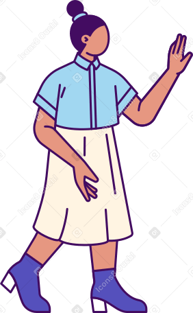 femme levant la main PNG, SVG