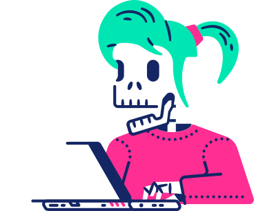 skeleton girl PNG, SVG