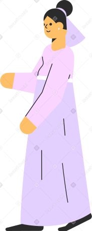 bride in pink dress Illustration in PNG, SVG