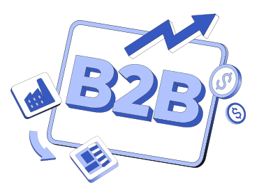 Lettering b2b con monete, grafici, testo di insegne di negozi e fabbriche PNG, SVG