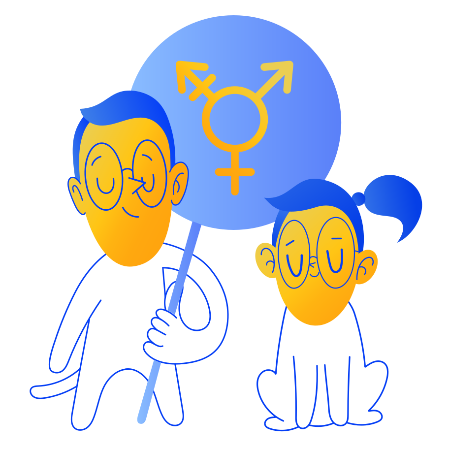 Gender identity Illustration in PNG, SVG