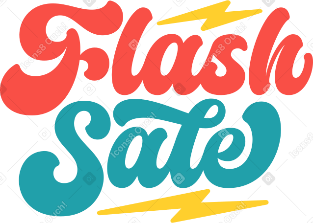 lettrage vente flash PNG, SVG