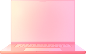 Front view of gradient laptop в PNG, SVG
