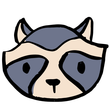 raccoon's head PNG, SVG