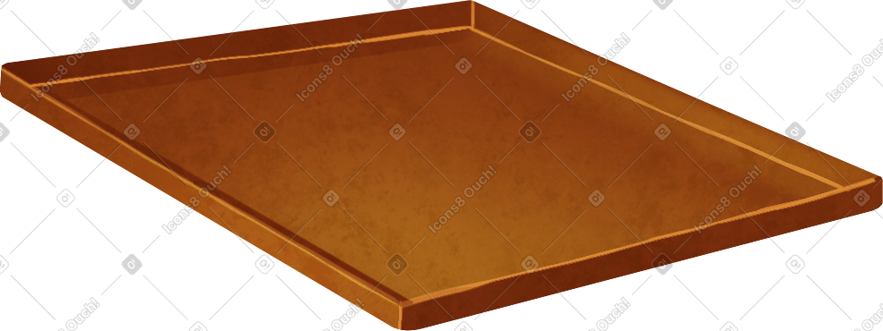 brown tray PNG, SVG