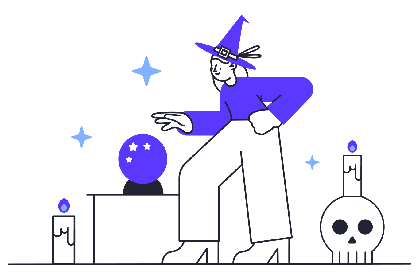Witch Illustration in PNG, SVG