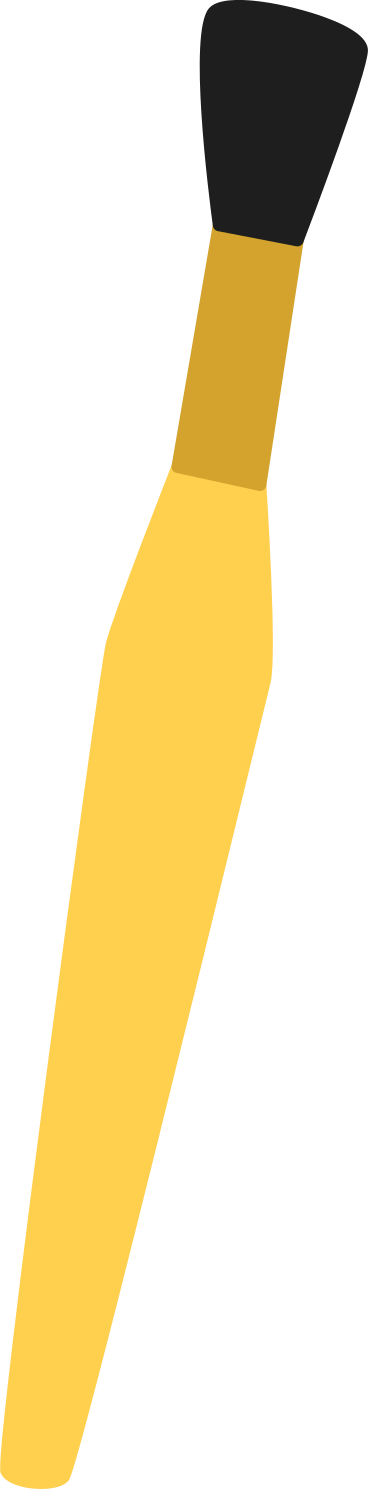 Gelber pinsel PNG, SVG