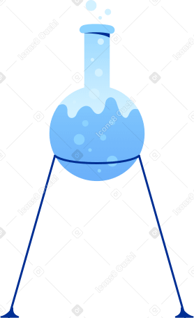 boiling flask on tripod Illustration in PNG, SVG