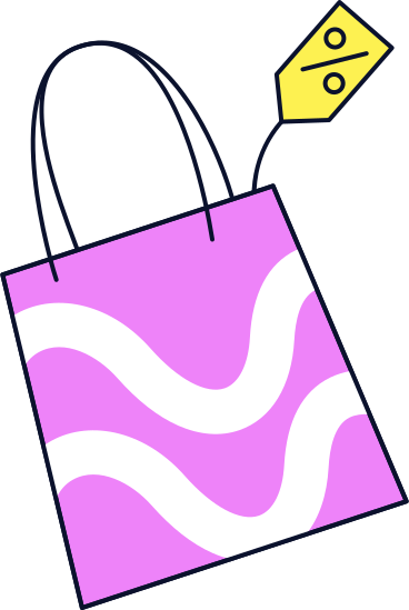 Shopping bag with sale tag PNG, SVG