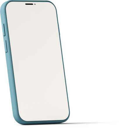 smartphone with blank screen turned right Illustration in PNG, SVG