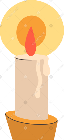 burning candle Illustration in PNG, SVG