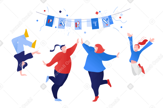 Party Illustration in PNG, SVG
