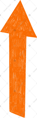 orange arrow up PNG, SVG